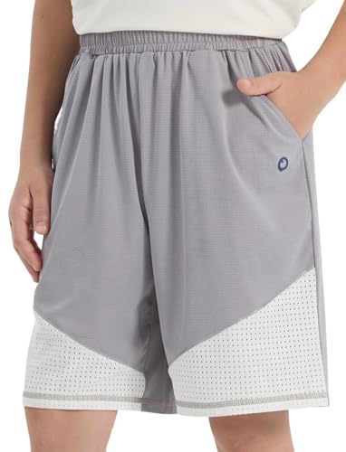 PATPAT Boys 2-Piece Athletic Set: RapidAir Quick-Dry Tee & Shorts – Breathable Activewear for Kids Sports, Play & Daily Wear, Vapor Gray, US10/M4