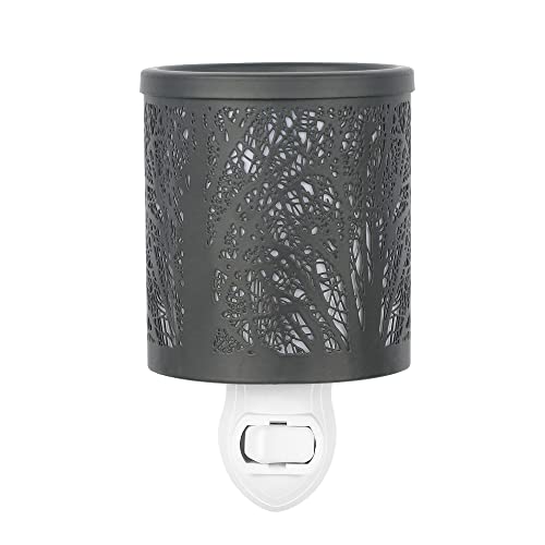 Inrorans Wall Plug In Wax Warmer Metal Black Wax Burner With Removable Dish,Fragrance Wax Warmer Night Light For Home Bedroom Room(Black Forest Tree Pattern) #TOP1