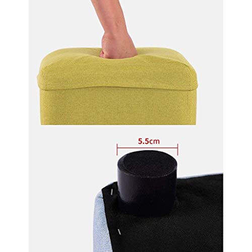 Taburete redondo puf gzz con asiento de lino marrón para crear tu rincón de lectura 5