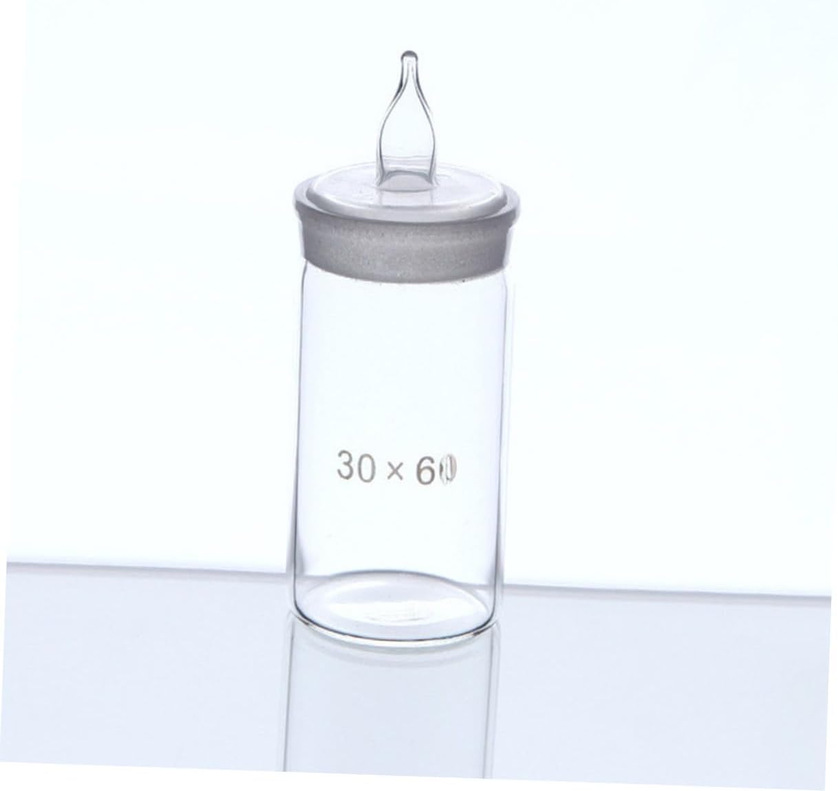 Transparent Laboratory Glass Weighing Bottle with Lid Borosilicate Glassware for Solid Weighing High Temperature Resistant Sample Storage Container for Lab Use