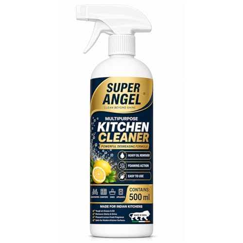 Image of SUPER ANGEL Kitchen & Chimney Degreaser /Cleaning Spray - GreaseGone Pro - Heavy-Duty Kitchen & Chimney Degreaser (500 ml), for Removing Residue, Soot, and Grease, Safe for Use on All Surfaces