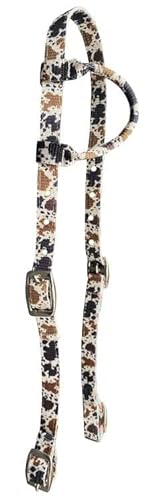 Showman Cowhide Print Nylon Single Ear Headstall #TOP20