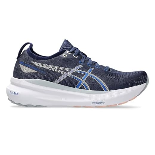 ASICS GEL-Kayano 31 Femme Bleu Marine ASICS Femme Gel-Kayano 31 Sneaker, Bleu Indigo/Argent Pur, 37.5 EU