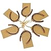 Honbay 6PCS Metal Mini Horseshoes Favors Decorations with Kraft Tags for Wedding Party #3