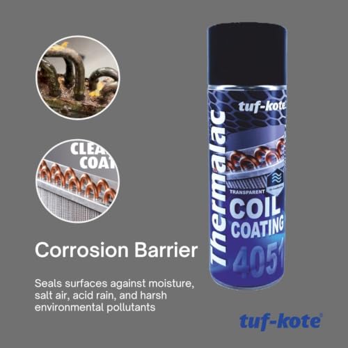 Image of tuf-kote THERMALAC 4051 Clear AC Coil Protector Spray 500ml | Transparent Anti-Corrosion Coating for Copper Tubing & Condenser Coils | Heat Resistant up to 205C