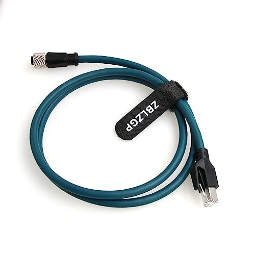 Cable Ethernet Cat 7e M12 a RJ45 1 m miniatura 5