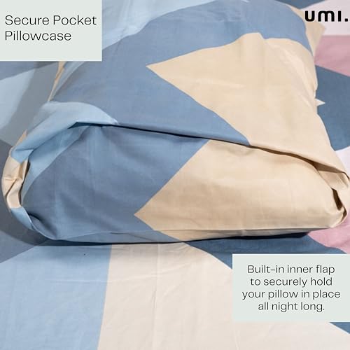 Image of Amazon Brand - Umi Cotton Fitted Bedsheet, Queen Size 78x60 Inches, Elastic Fit Bed Sheet, 10 Inch Deep Pocket, Soft Breathable Bedding, Durable Easy Care, with Pillow Cover-Ash Mustard