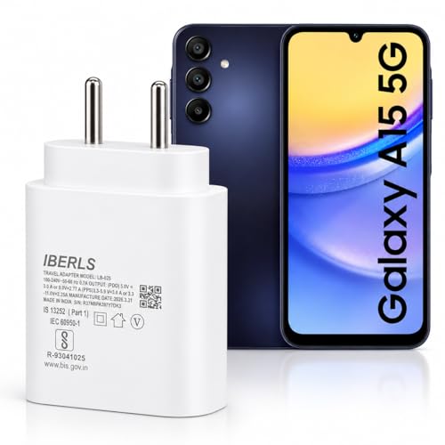 Image of 25W Pd 3A Type-C Super Fast Charging Adapter Compatible with Galaxy A15 /A57 /A37 /A07 /A36 /A56 /A17 /A26 /A06 /A35 / A55 /A16 /Tablet /Galaxy Watch- Charge Your Device with 25 Watt USB C Fast Charger- White