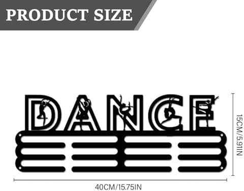 Dance Medal Holder, 16x6 Inch Metal Medal Display, Wall Mounted Dance Pin Display for Home, DancersDance Holder - 3