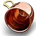 Moscow Mule Copper Mugs by Small Old City -Food-Safe Pure Solid Copper Mugs - 16oz Capacity - Smooth Exterior - No Tin or Nickel Lining - Welded Handle - Ideal for Moscow Mule & Cold Beverages