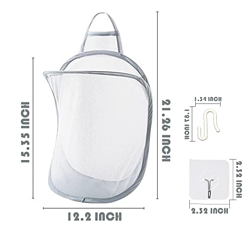 Mesh Collapsible Small Wall Laundry Baskets，Hanging Laundry Hamper，For Hotel, University Dormitory Use By Hhssalin (1, Classic) #TOP1