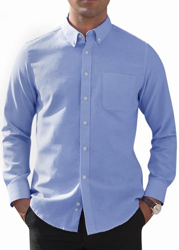 Men's Classic Oxford Long Sleeve Button Down Shirt