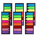 Qufiiry 1200 Pcs Sticky Notes Tabs, 3 Shapes 8 Colour Page Markers, Index Tabs, Translucent Tape Flags for Page Marking, Annotation Tabs for Binders, Classify Files, Paper, Notes
