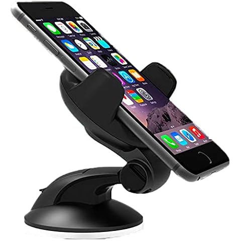 SUNSEATON Car Phone Mount, Mobile Phone Holder, Multi-Function Navigation Phone Bracket, 360 Degree Rotation Anti-fall Holder, Suction Cup Rotating (Black) Cover