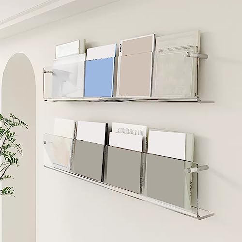 Revistero de Pared de acrílico premium transparente elegante y resistente de 110cm 3