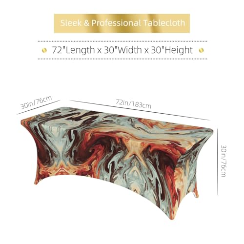 Nappe extensible rectangulaire marron élasthanne anti-plis