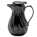 Winco Push Button Insulated Beverage Server with Swirl Design, 20-Ounce, Black