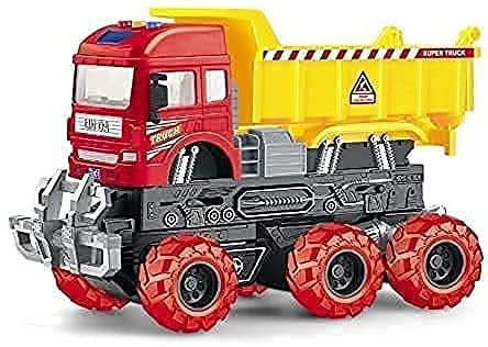 BlackZone Pull Back Big Size Deformation Construction Truck Vehicle Toy for Kids Friction Powered Wheel Sound and Light Effect Toy Truck for Boys Girls (Dumper Truck) (B0D8L1ZMHB) Amazon Price History, Amazon Price Tracker