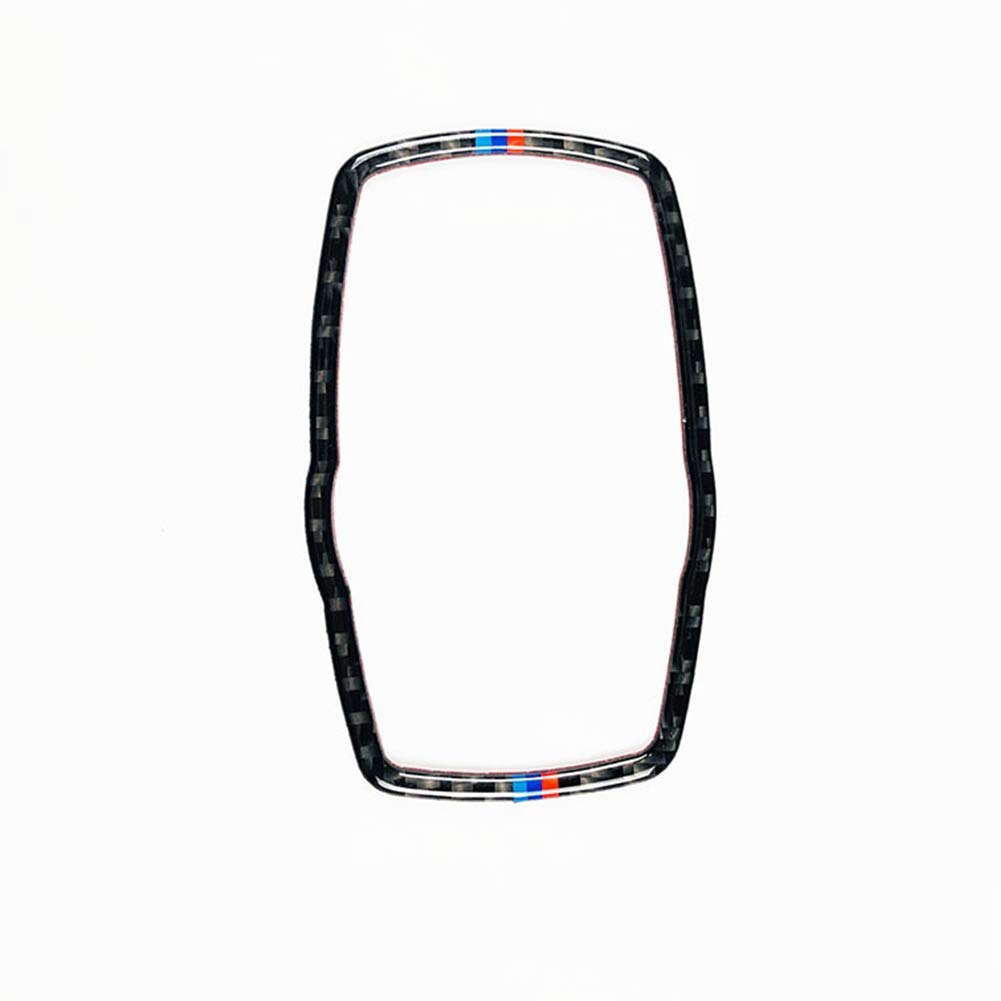 Autobro Carbon Fiber Car Multi-Media Sticker Knob Frame Decoration Cover Trim for BMW F07 F10 F20 F25 F30 X1 X3 X5 X6 1 2 3 5 Series 2012-2017 C