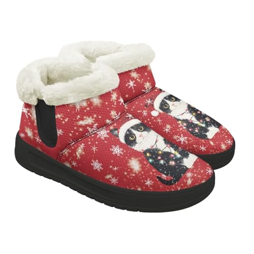 Winter Snow Boots for Women Men Fuzzy Outdoor Barefoot Shoes Hiking Tennis Booties with Fuzzy Collar2