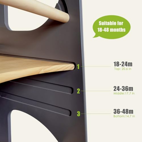 Woodenstepstoolforkidspremiumadjustableheighttoddlerstoolkidsstepstoolwithhandleandsafetyrailperfectforkitchenbathroomandbedroom Urban Country Home Decor Wooden step stool for kids premium adjustable height toddler stool kids step stool with handle and safety rail perfect for kitchen bathroom and bedroom urban country home decor