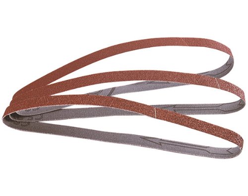 wolfcraft Fabric Sanding Belt Set 3 Pcs., for wood/metal I 1869000, Black