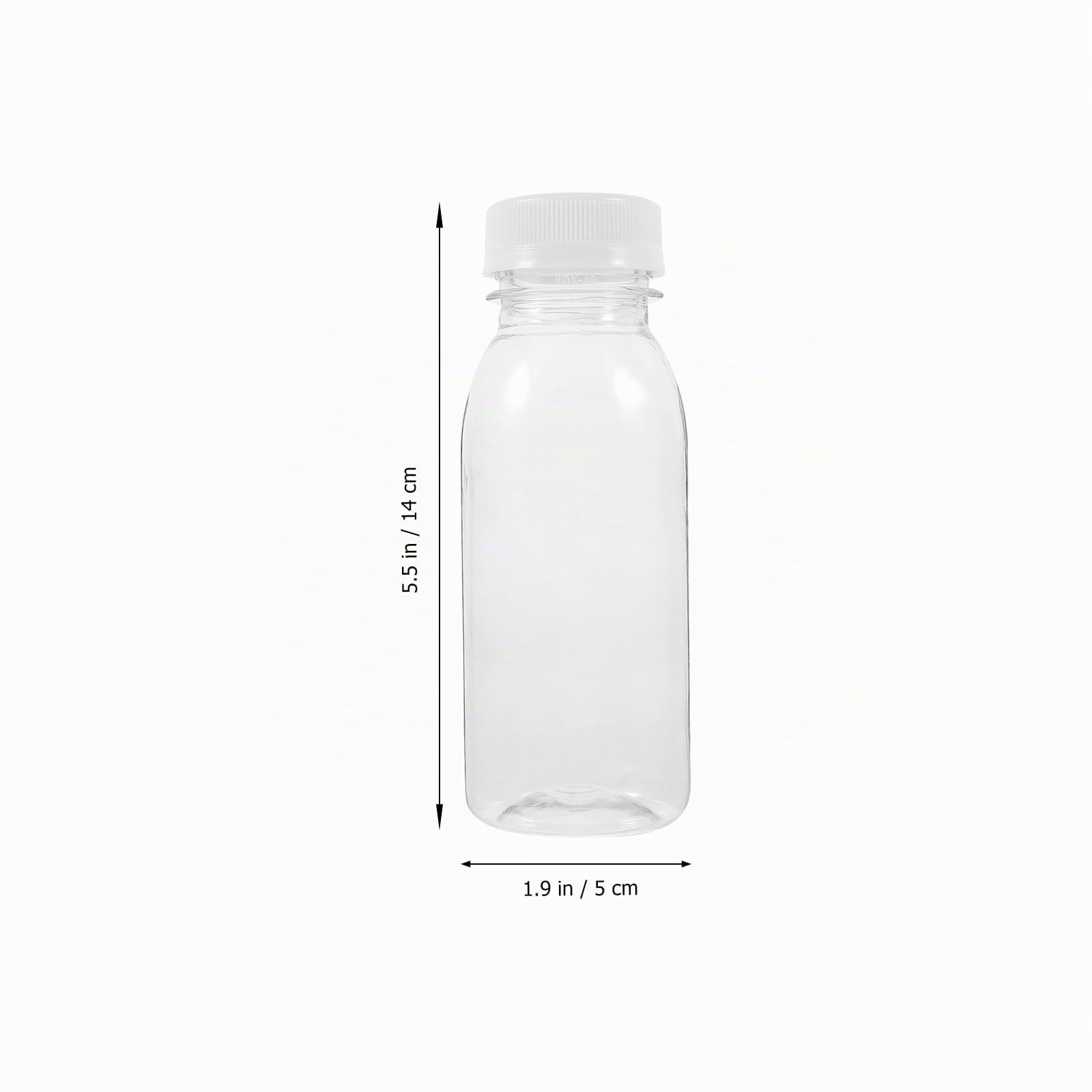 Housoutil Kunststoff Saftflaschen zum Befü, 200 Ml Milchflasche Aus Kunststoff, 10 Stück Wiederverwendbare Leere Smoothie-Flasche, Transparente Großgetränkebehälter Für Saft, Milch Und Andere Getränke