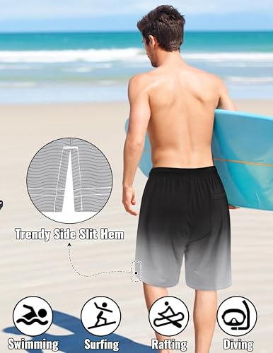 Sarfel Mens Swim Trunks with Compression Liner 9'' Quick Dry Mens Bathing Suit 9 Inch Inseam Men's Board Shorts Men Swimsuit3