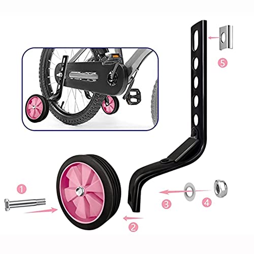 1 Pair Bicycle Training Wheels, Variable Speed Bike Training Wheels, Kids Bicycle Training Wheel Steel Bike Balance Stabiliser For Bikes Of 12/14/ 16/18/ 20/ Inch #TOP3