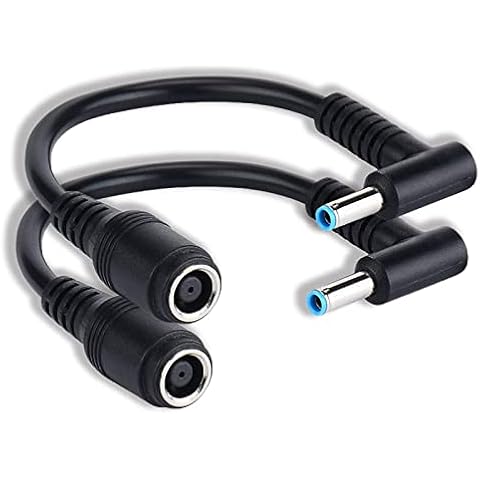 Laptop Charger for HP Pavilion, HP Laptop Power Supply Cable - 7.4mm AC to 4.5mm DC Angled Power Converter Cable Compatible with HP Envy/Elitebook/Probook/Stream/Spectre Laptops (Pack of 2) Cover