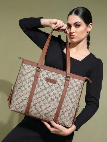 Image of Stylish Tote Bags for Office Use | Laptop Bag 15.6 inch | Purse for Women | Vegan Leather Handbag | Daily & Travel Use |