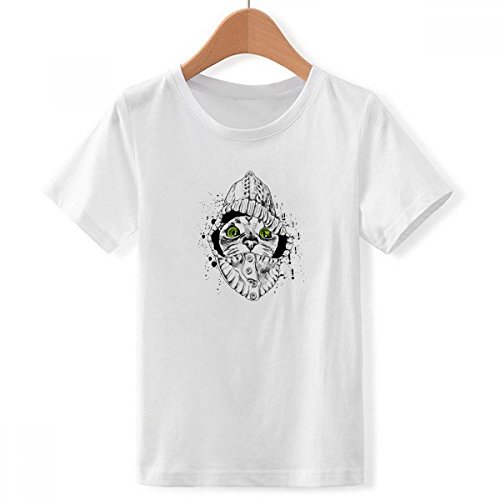 T-shirt chat blanc cadeau idéal pour anniversaire de garçon