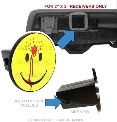 Custom Class 3 Tow Hitch Receiver 2" Insert Plug Truck & SUV - Shot Smile FACE Style-9856-6797