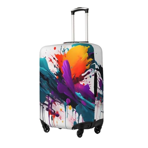 paint splatter Luggage Covers For Suitcase Approved,Suitcase Cover Protector Fit 18-32 InchLuggage, Medium2