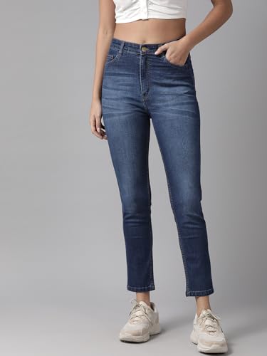 Image of GUTI Womens High Rise Crop Length Jeans()