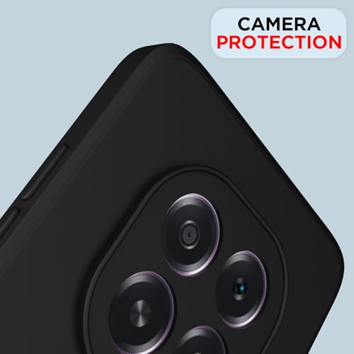 Image of Outlouders Back Cover for Oppo F29 5G | Camera Protection | Durable Soft Matte Silicone Bumper Case (Black)