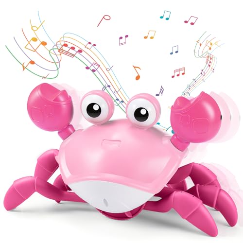 Toyzey Cangrejo Juguetes Bebes, Juguetes Niños 1 2 Años Ideas Regalo Niña Niño 1 2 Años Cangrejo Tummy Time Regalos Bebes Originales Cumpleaños Bebes 1 2 Años Juguetes para Bebes Niña Regalos