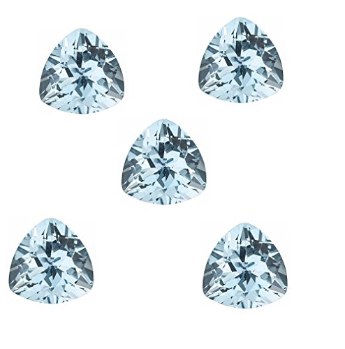 Natural Sky Blue Topaz Aaa Quality Loose Gemstone 8 Mm Faceted Trillion 5 Pieces Lot #TOP14