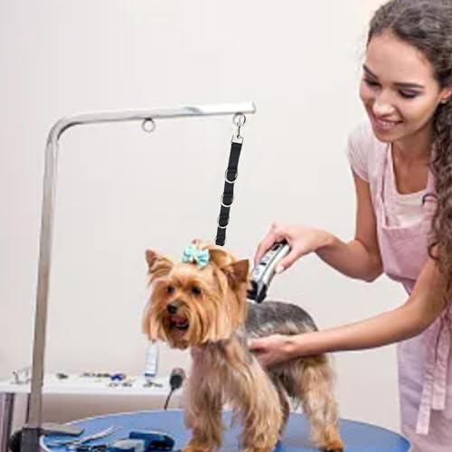 Dog Grooming Loop Extender,Cuteabc Dog Grooming Arm Extension Strap,Nylon Pet Grooming Table Straps with 6 D-Ring,Grooming Leash for Dogs Cats Bath and Nail Clippers,Dog Grooming Loop Groomers Helper - Thumbnail 4
