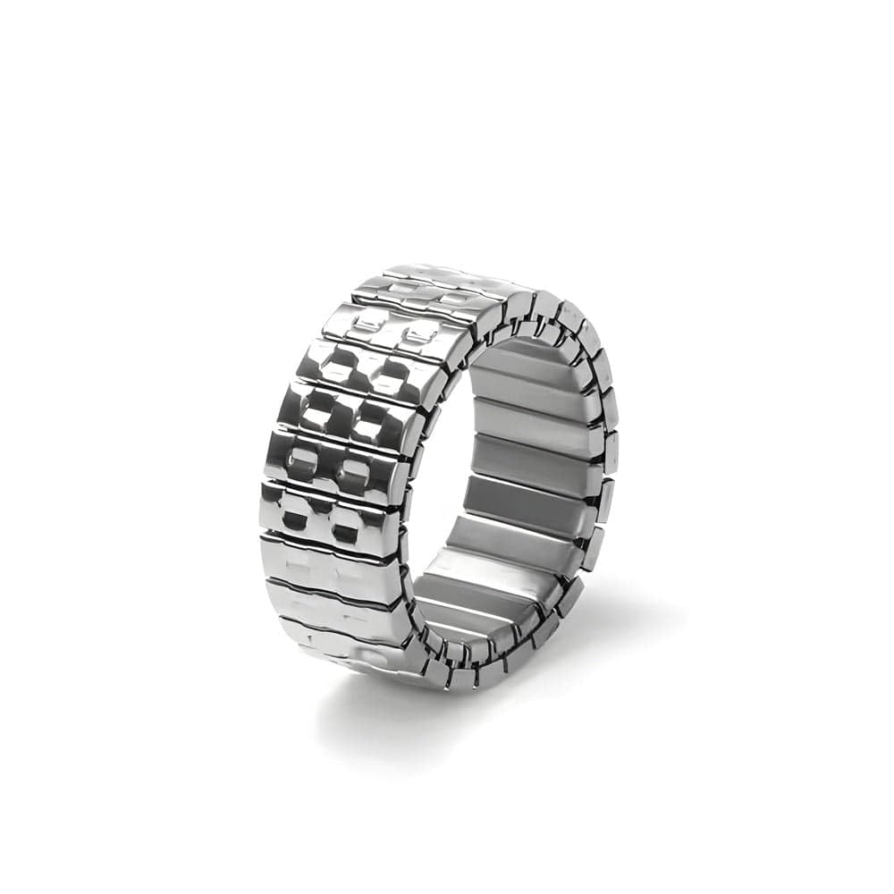 the men thing ZORION - Pure Stainless Steel Men’s Steel-Plated Ring – Adjustable-picture-24
