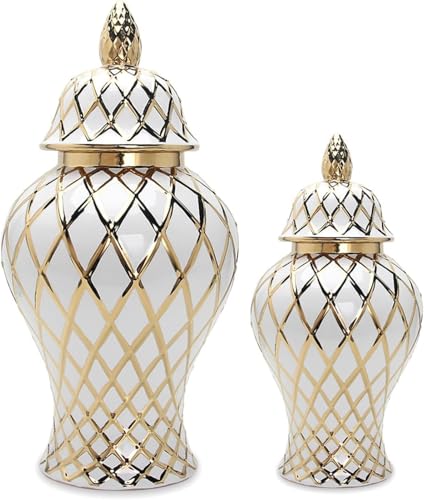 Vase gingembre en céramique avec couvercle, l'idée cadeau idéale pour une crémaillère