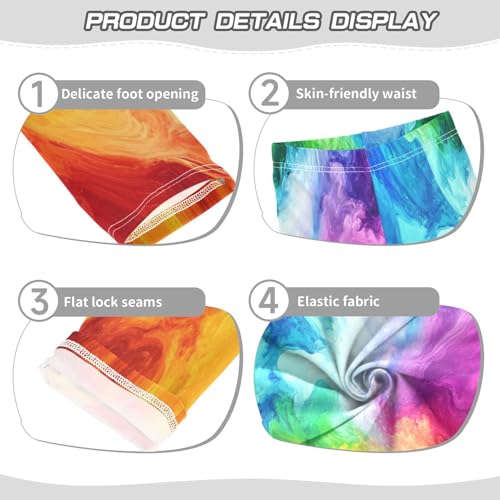 Fluid Style Colorful Tie Dye Girls Casual Leggings for Kids Printed Long Pant Bottoms Stretch and Soft3