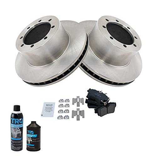 Image of TRQ Rear Brake Pad & Rotor Kit, with Chemical Kit Ceramic Compatible with 1994-2004 Ford Mustang