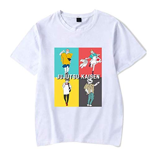 Camiseta Básica Unissex Algodão Jujutsu Kaisen Abertura Anime (Cinza, M)