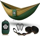 Foto di Monkey Swing hamaca da giardino 275x140CM I amaca completo set I 2x moschetto, 2x Cinghie I per camping, viaggio, spiaggia, foresta