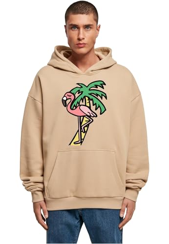 Mister Tee Flamingo Hoodie sweat capuche imprimé flamant rose