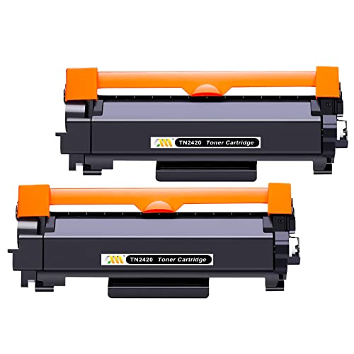 CMCMCM 2PK Kompatible Toner für Brother TN-2420 TN 2420 Kompatibel mit Brother MFC-L2710DW HL-L2350DW DCP-L2530DW HL-L2370DN HL-L2375DW DCP-L2510D MFC-L2710DN MFC-L2730DW HL-L2310D Schwarz Cover