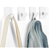 Rustic 4 Pack Wood Wall Hooks for Hanging Bags, Towels, and Clothes