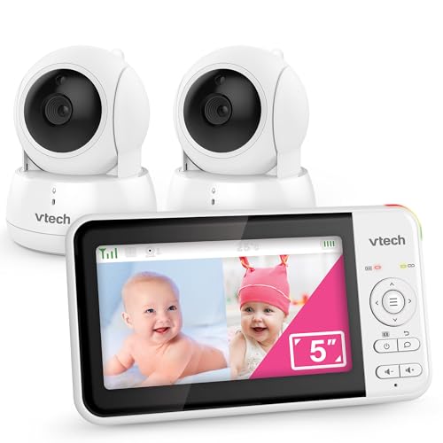 VTech Moniteur vidéo pour bébé avec 2 caméras et écran LCD Couleur de 5