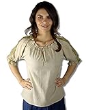  Leonardo Carbone Mittelalter Marktbluse - Damen Janina XXXL/Natur